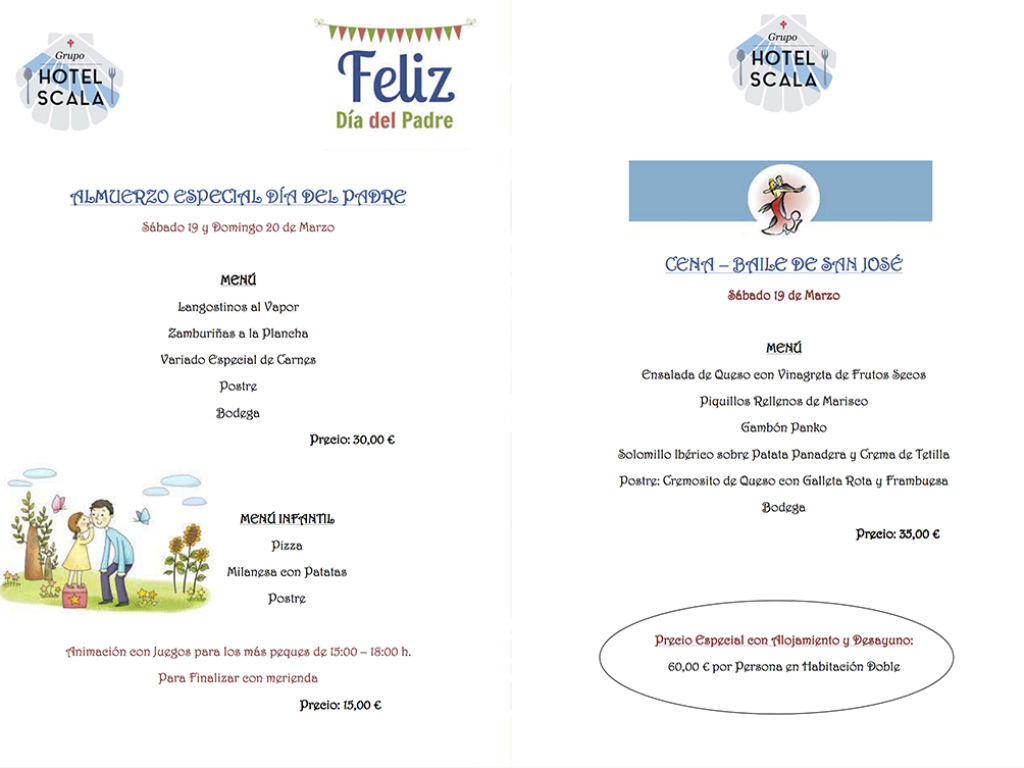 Celebra el Día del Padre en el Hotel Scala