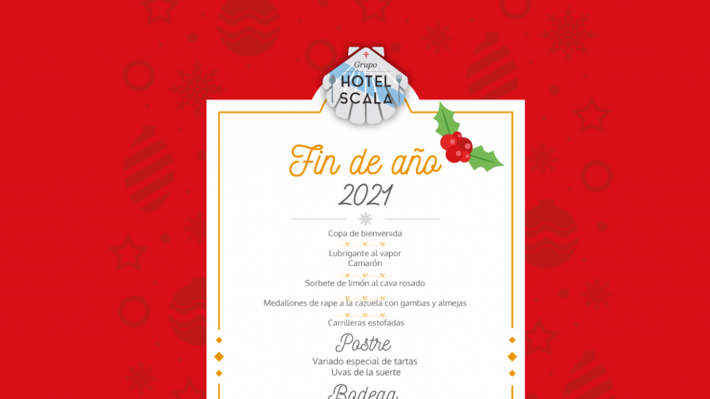Recibe o 2022 no Hotel  Scala coa nosa cea de fin de ano