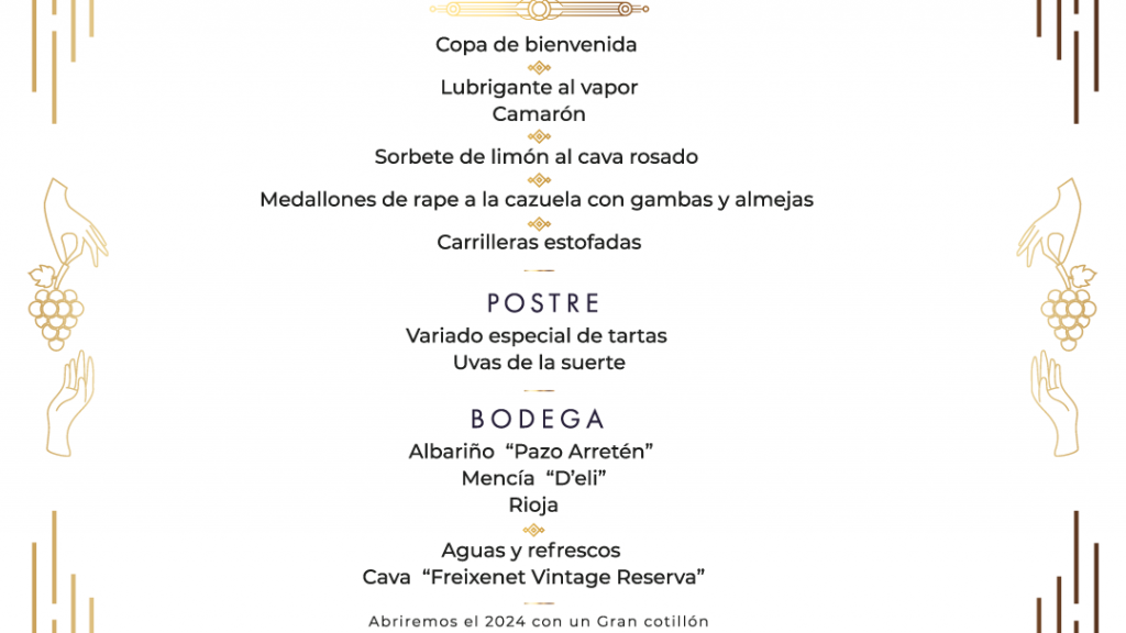 We tell you about the Hotel Scala End of the Year Menu. Make your reservation!