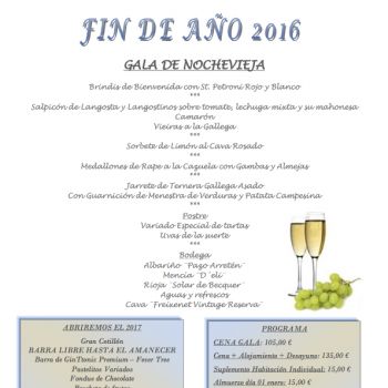 Despide el 2016 en Padrón con nuestra cena de fin de año