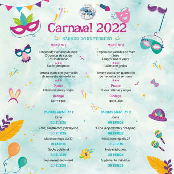 Celebra este carnaval 2022 en el Hotel Scala