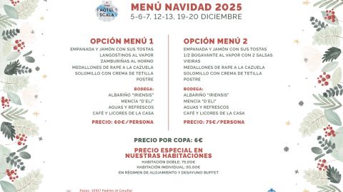 ¡Celebra la Navidad 2025 con nuestras cenas y comidas de grupo en el Hotel Scala!
